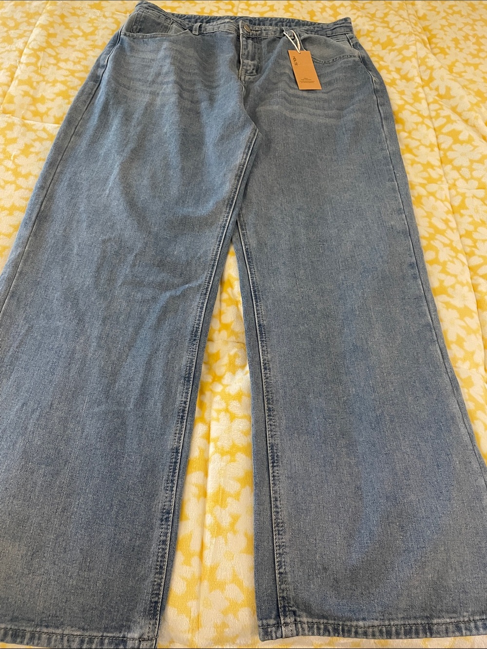 Women's Wide Leg Flare Jeans - Light Blue